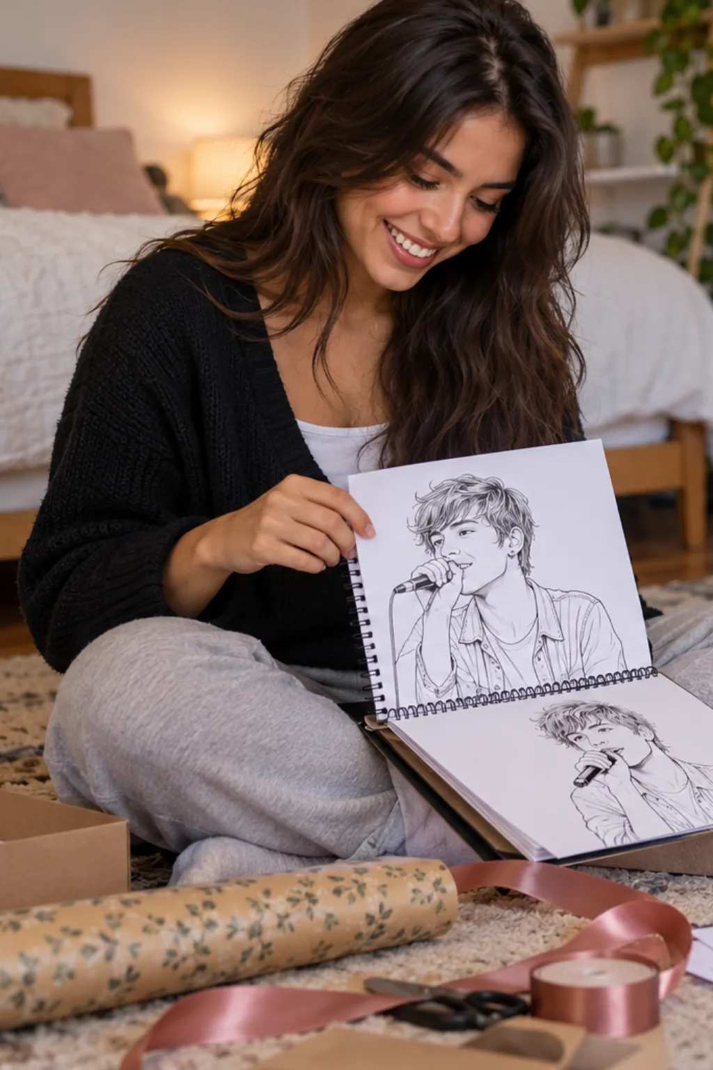 desenhos do Louis Tomlinson para colorir — exemplo criado na Desenhos pra Colorir