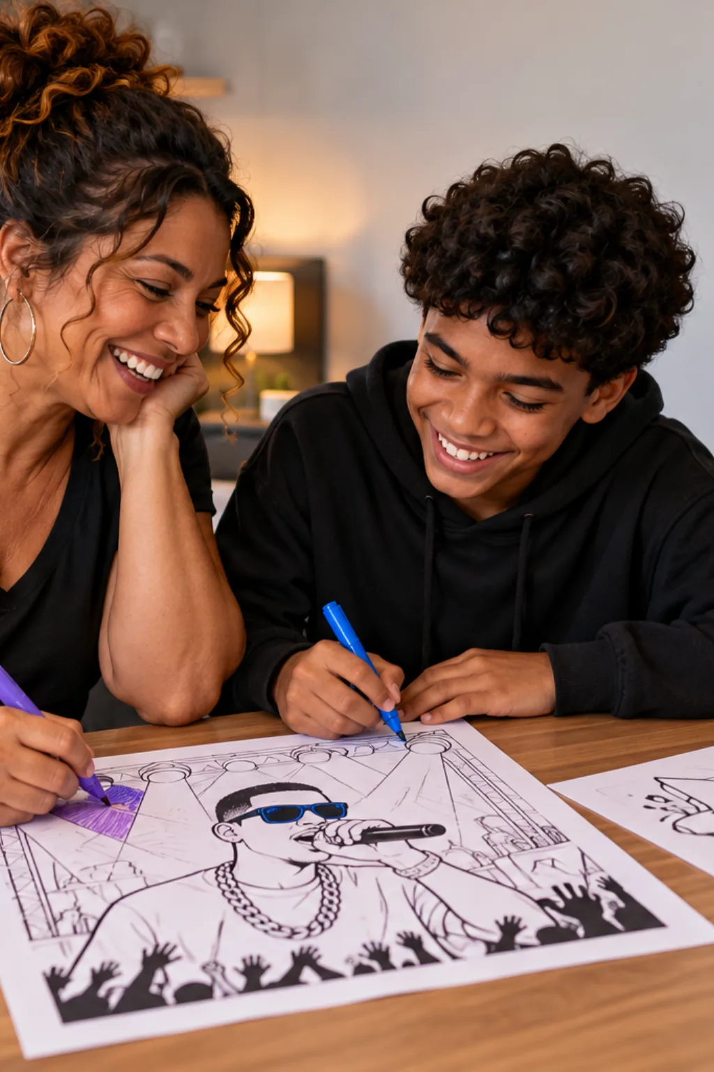 desenhos do MC Poze para colorir — exemplo criado na Desenhos pra Colorir