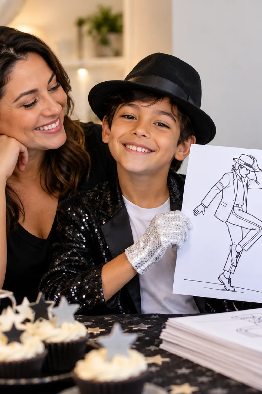 desenhos para colorir do Michael Jackson — exemplo criado na Desenhos pra Colorir
