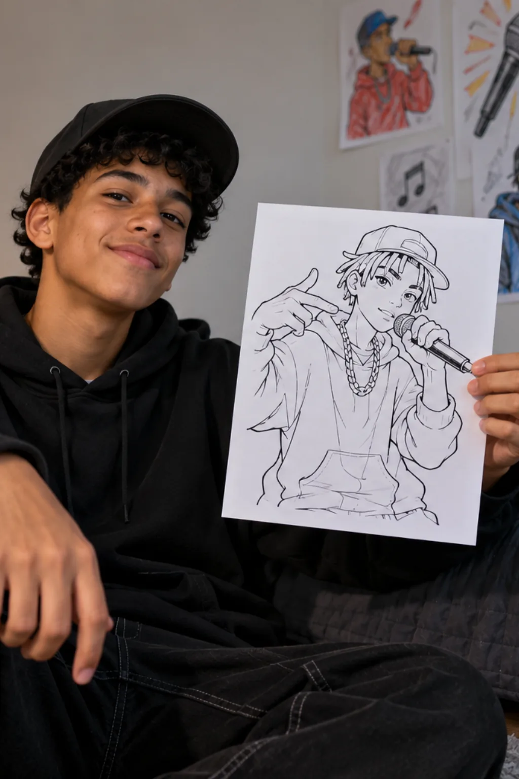 desenhos do Oruam para colorir — exemplo criado na Desenhos pra Colorir