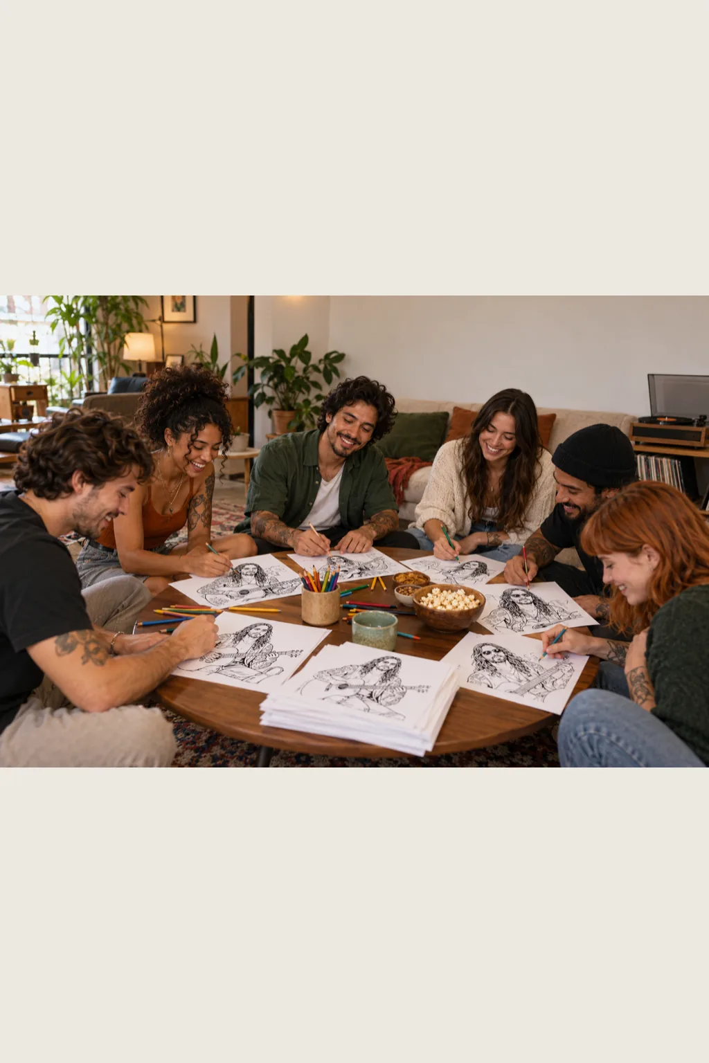 desenhos do Post Malone para colorir — exemplo criado na Desenhos pra Colorir