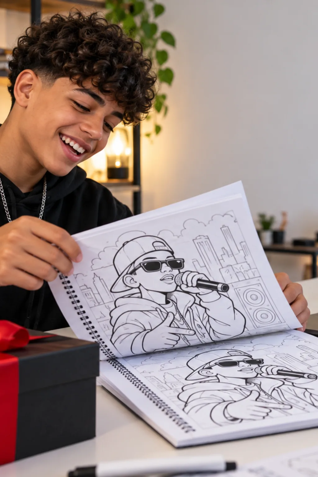 desenhos do Travis Scott para colorir — exemplo criado na Desenhos pra Colorir