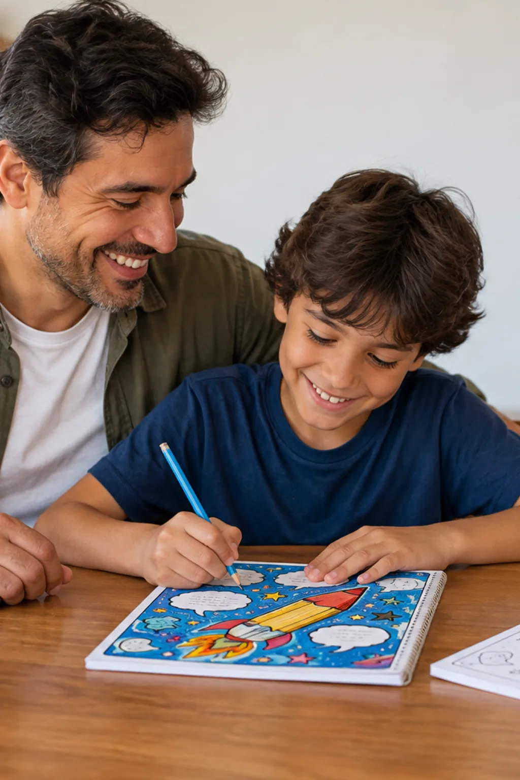 capa de caderno de redação para colorir — exemplo criado na Desenhos pra Colorir