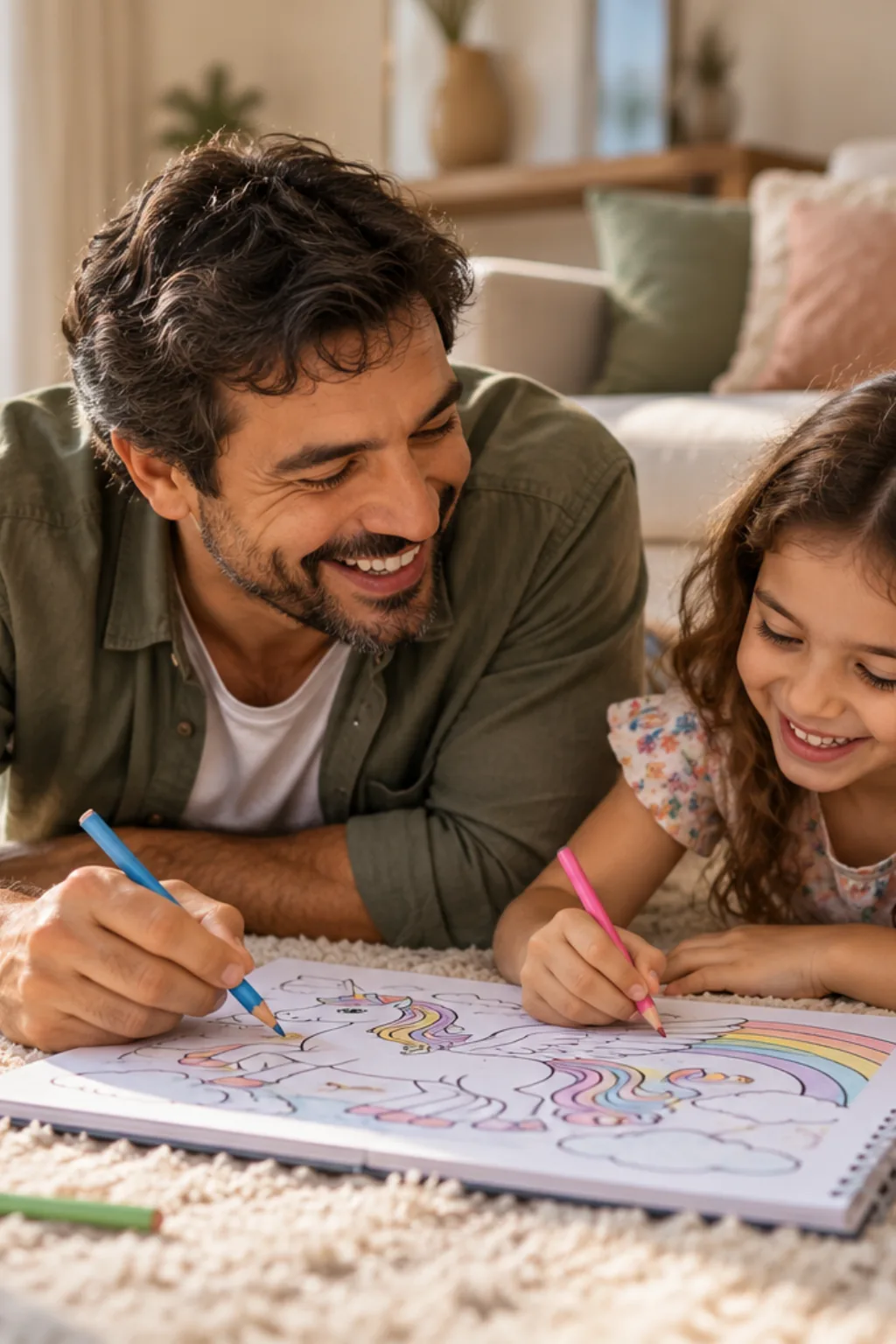 desenhos para capas de caderno de unicórnios para colorir — exemplo criado na Desenhos pra Colorir