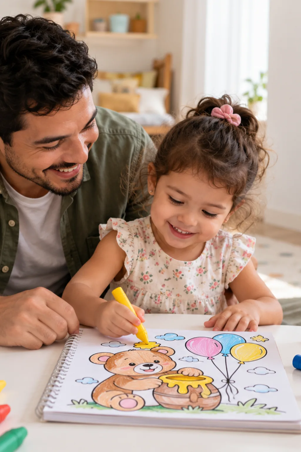 desenhos para capas de caderno do ursinho pooh para colorir — exemplo criado na Desenhos pra Colorir
