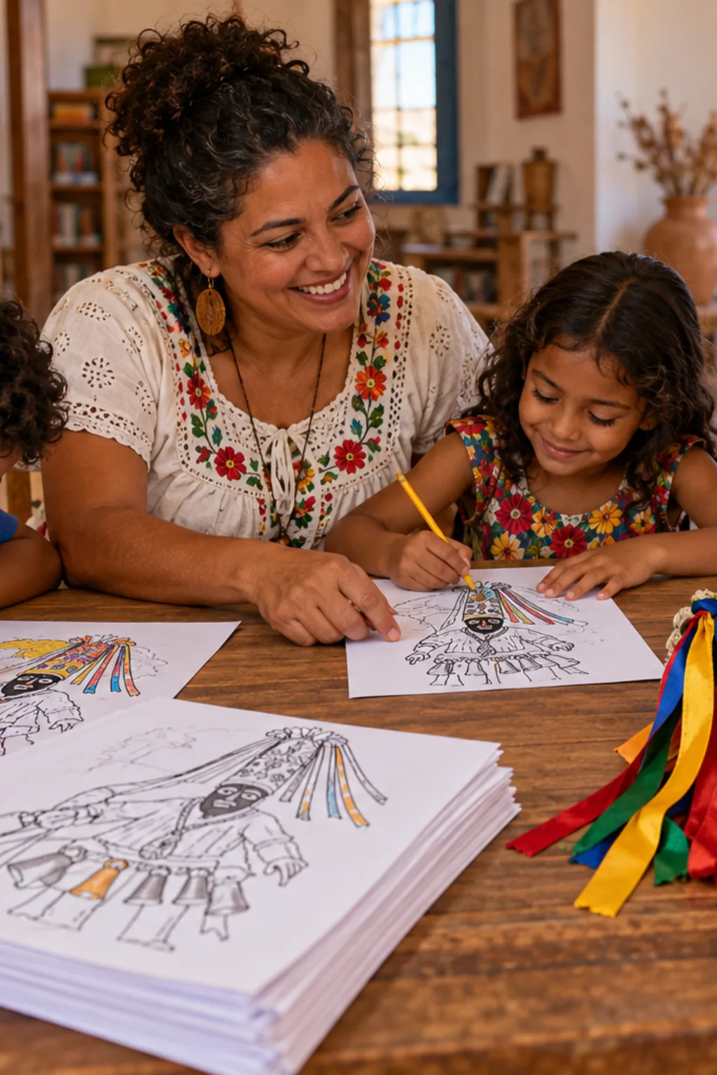 desenhos dos Caretas de Triunfo para colorir — exemplo criado na Desenhos pra Colorir