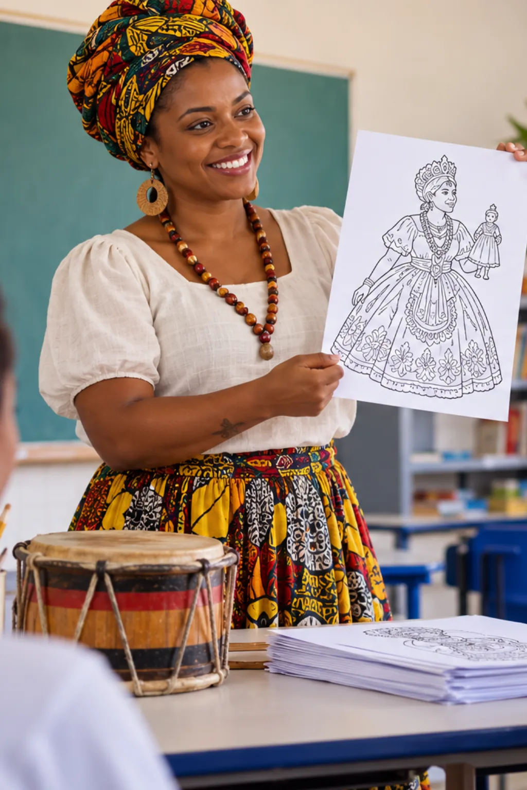 desenhos da Dama do Paço para colorir — exemplo criado na Desenhos pra Colorir