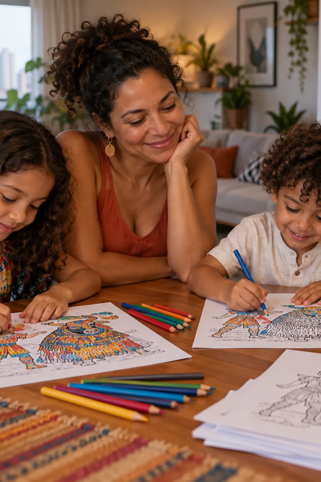 desenhos da La Ursa para colorir — exemplo criado na Desenhos pra Colorir