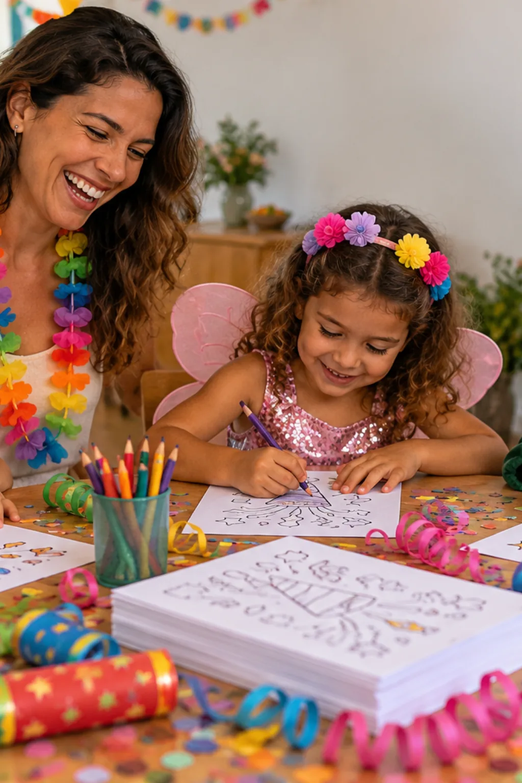 desenhos de lança-confetes de carnaval para colorir — exemplo criado na Desenhos pra Colorir