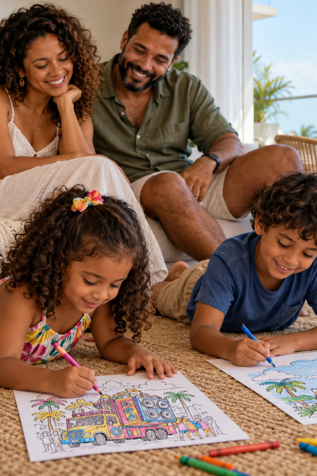 desenhos do carnaval de Salvador para colorir — exemplo criado na Desenhos pra Colorir