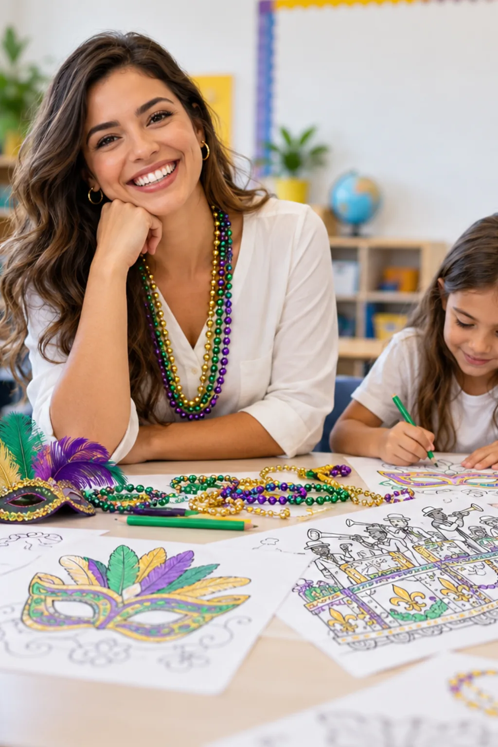 desenhos do carnaval de São Paulo para colorir — exemplo criado na Desenhos pra Colorir