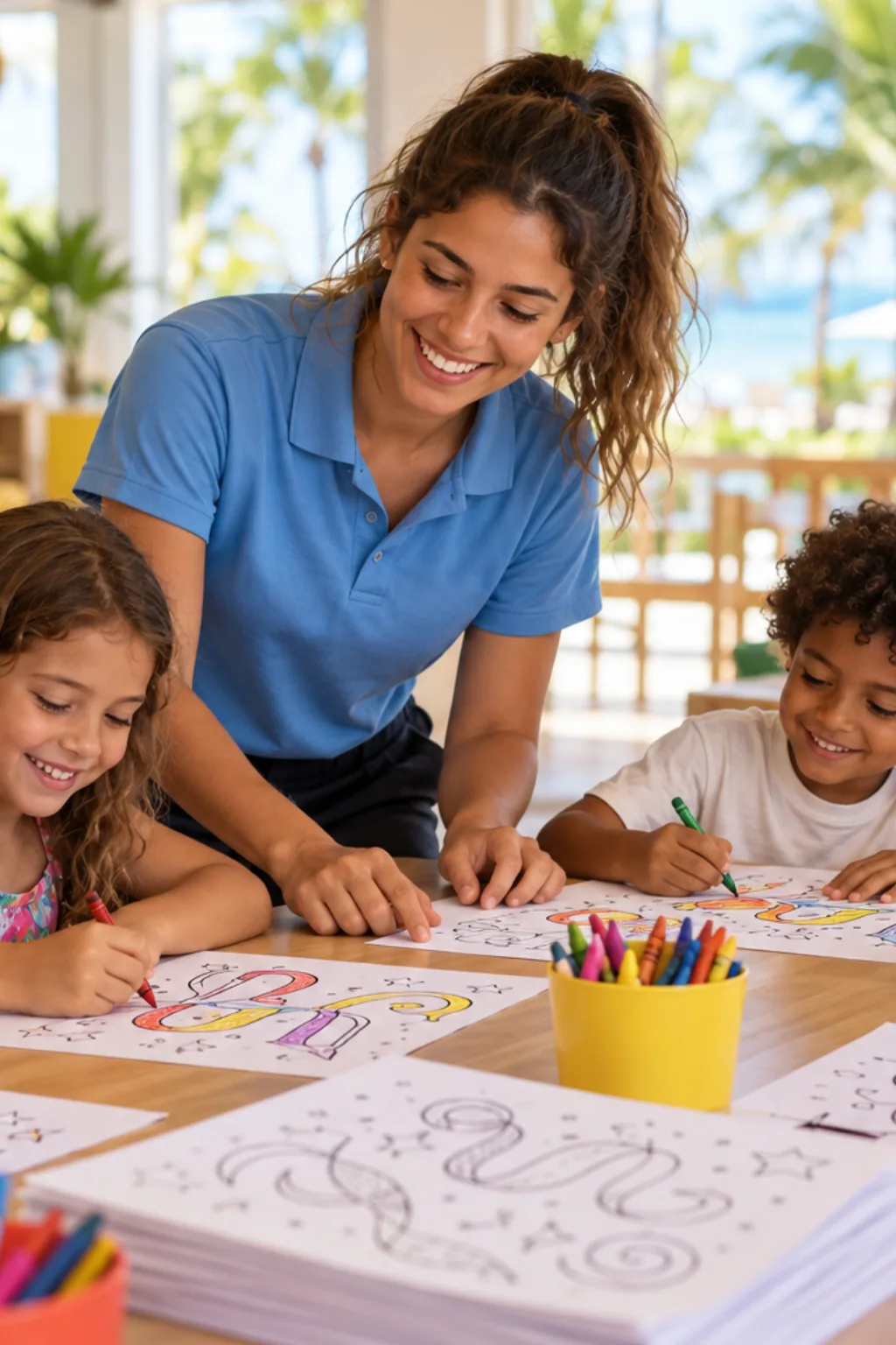 desenhos de serpentinas de carnaval para colorir — exemplo criado na Desenhos pra Colorir