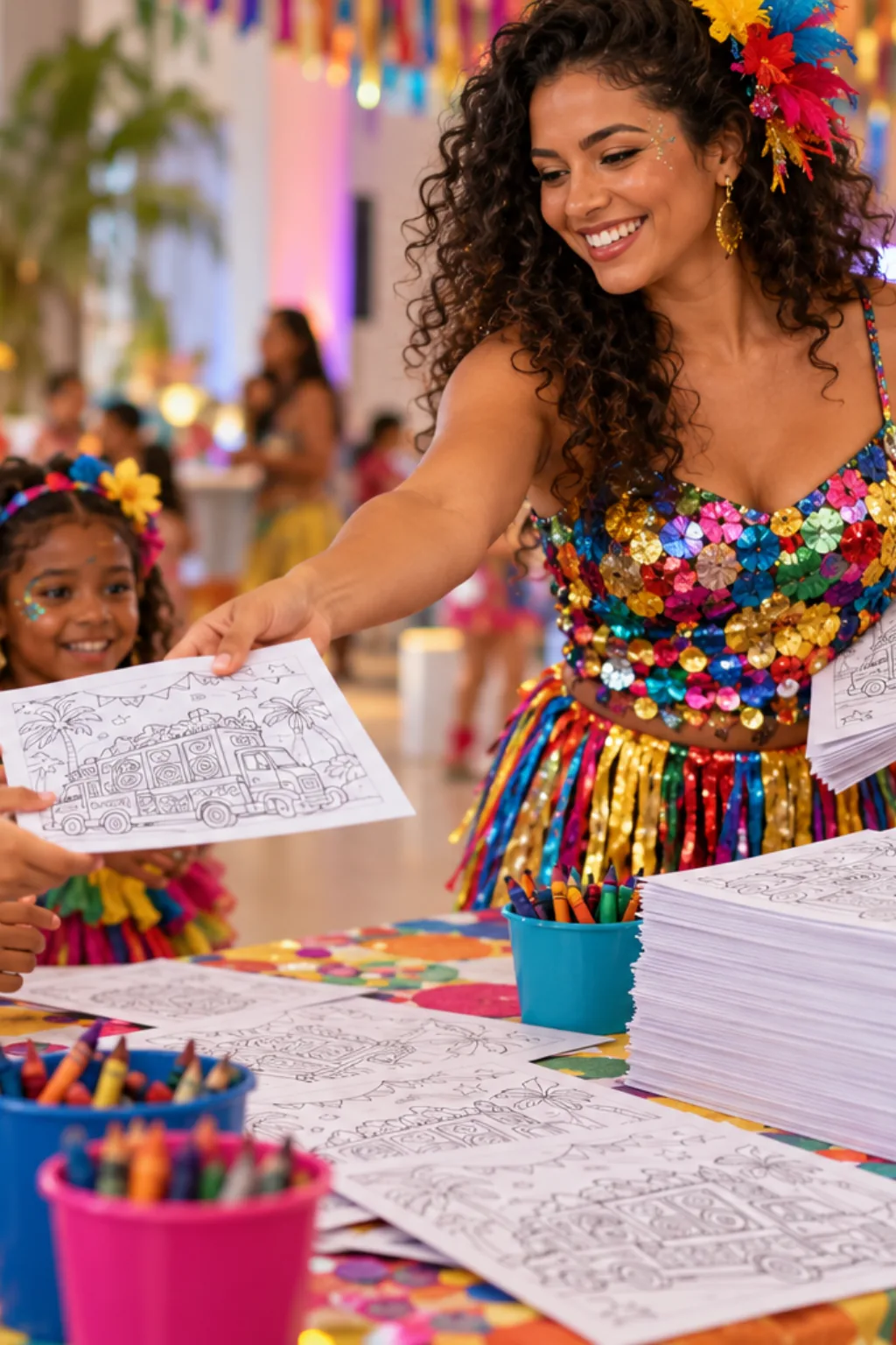 desenhos de trios elétricos para colorir — exemplo criado na Desenhos pra Colorir