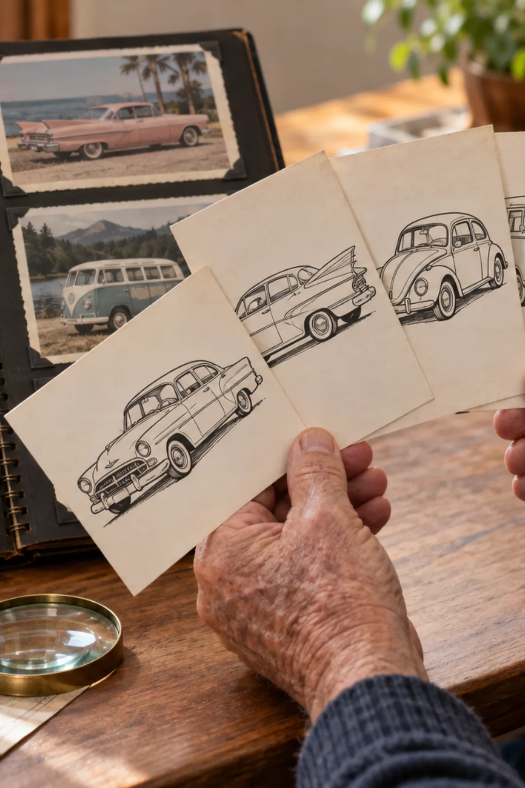 Desenhos de Carros Antigos para Colorir - Depois