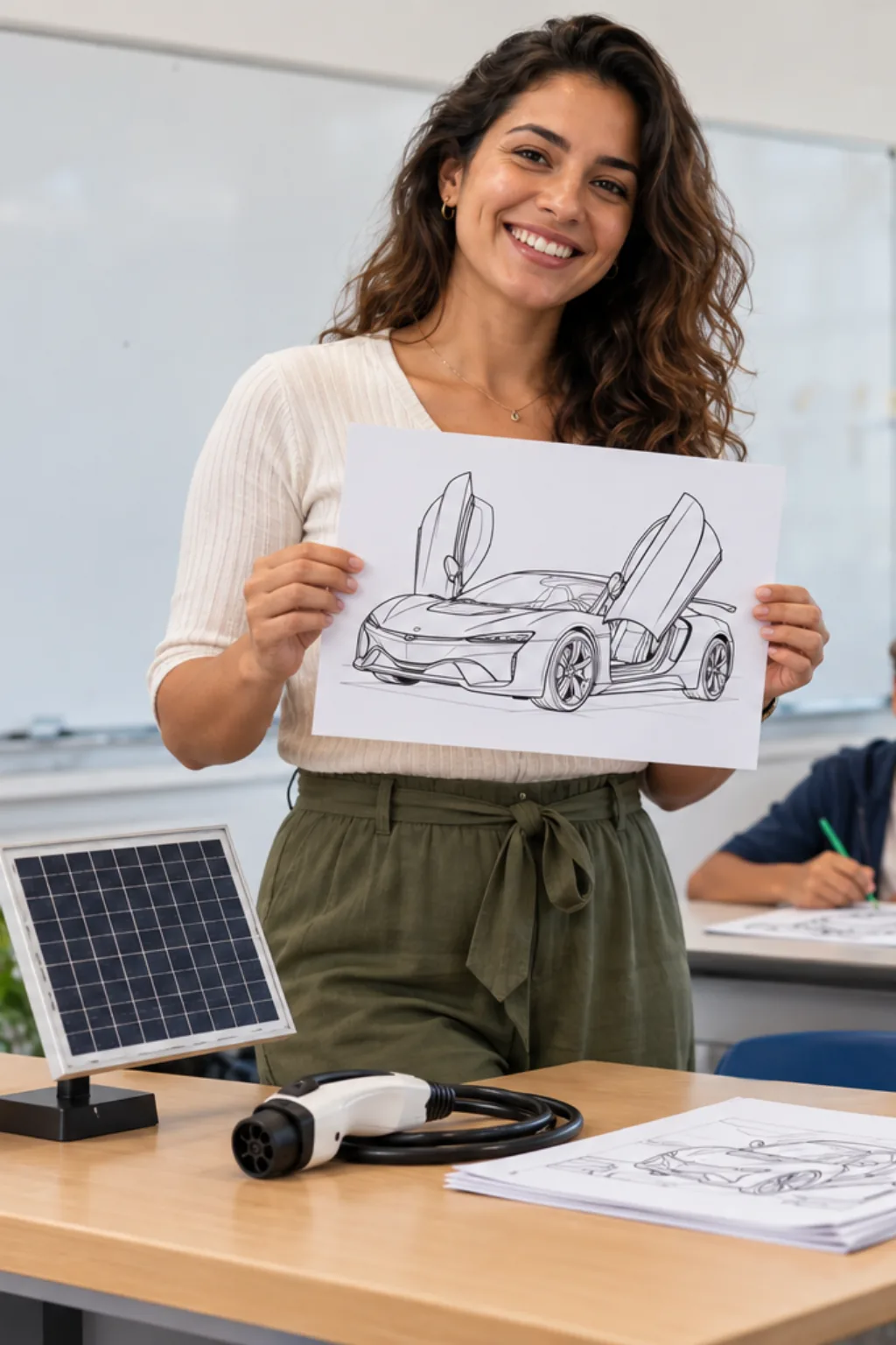 desenhos do BMW i8 para colorir — exemplo criado na Desenhos pra Colorir