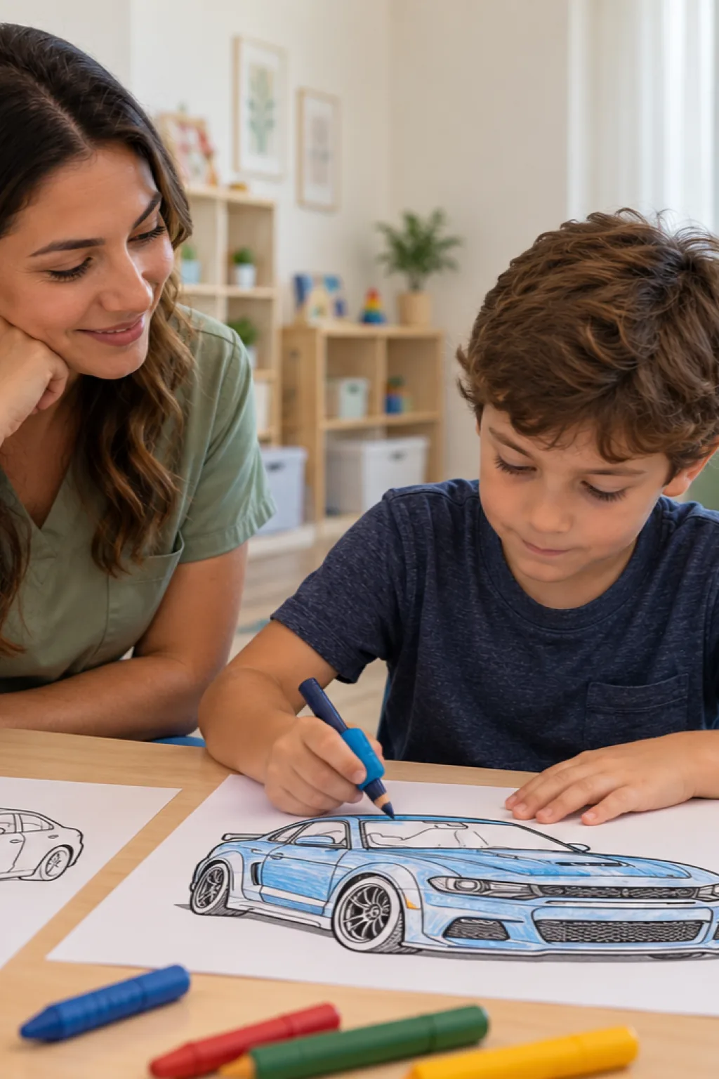 desenhos do BMW M3 para colorir — exemplo criado na Desenhos pra Colorir