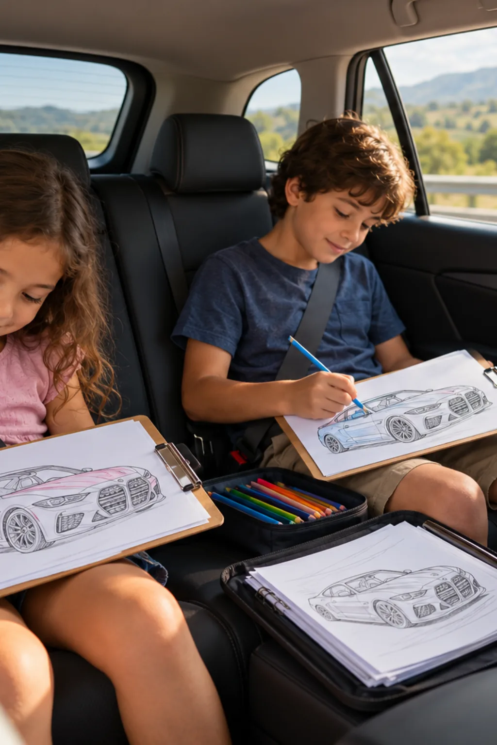 desenhos do BMW M4 para colorir — exemplo criado na Desenhos pra Colorir