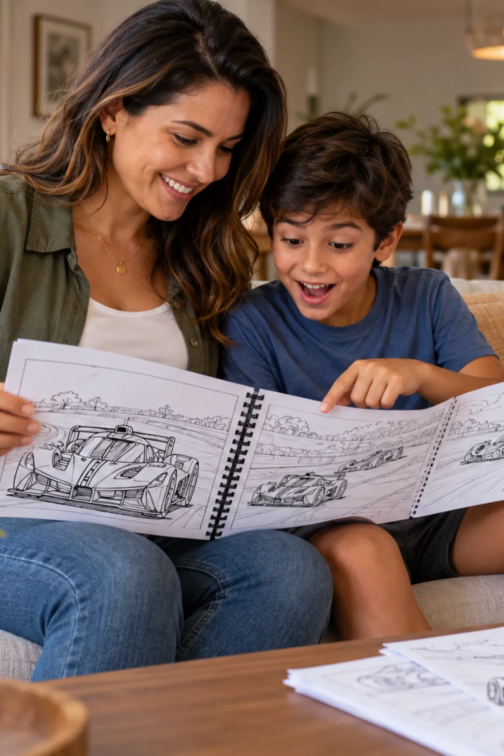 desenhos do Bugatti Bolide para colorir — exemplo criado na Desenhos pra Colorir
