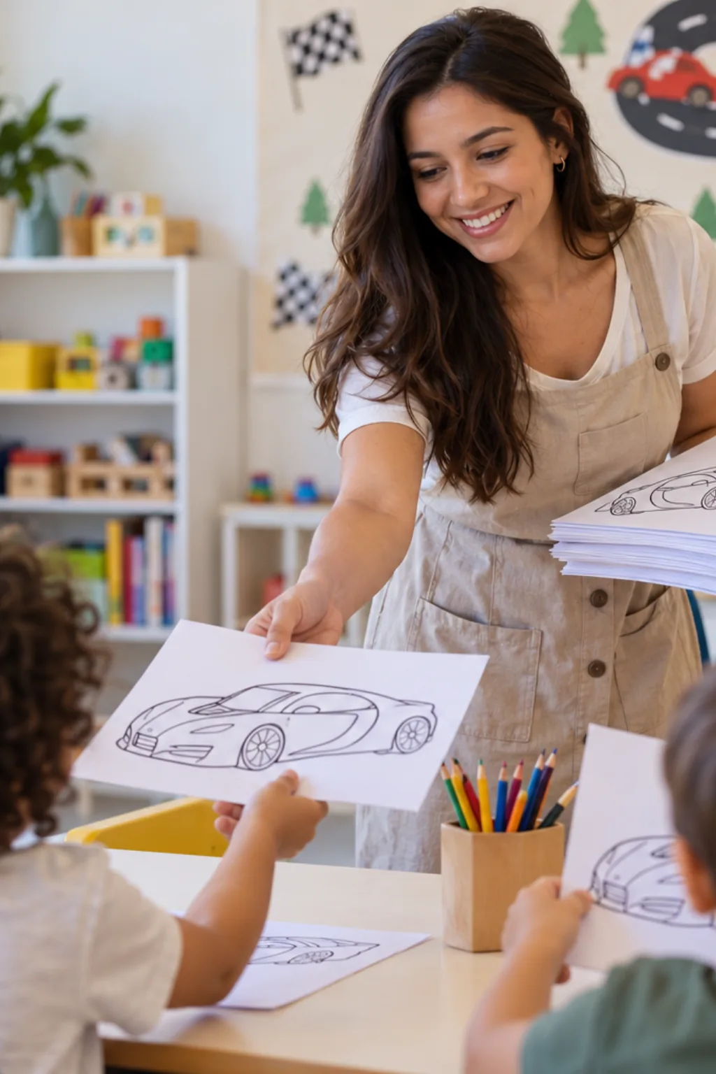 desenhos do Bugatti Chiron para colorir — exemplo criado na Desenhos pra Colorir