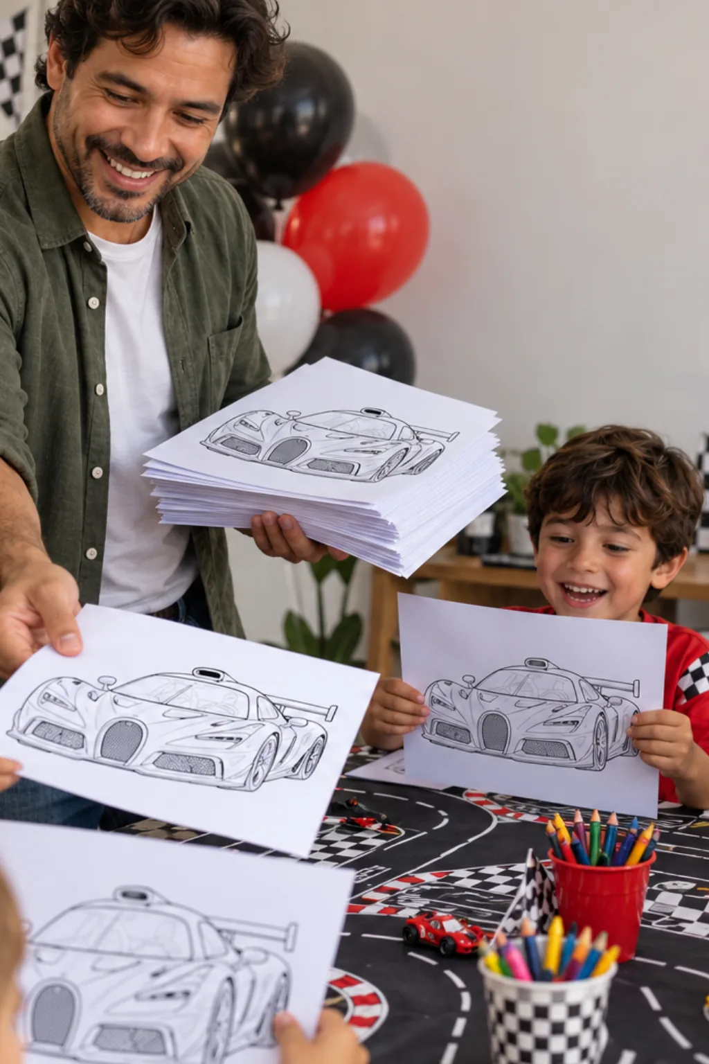 desenhos do Bugatti Divo para colorir — exemplo criado na Desenhos pra Colorir