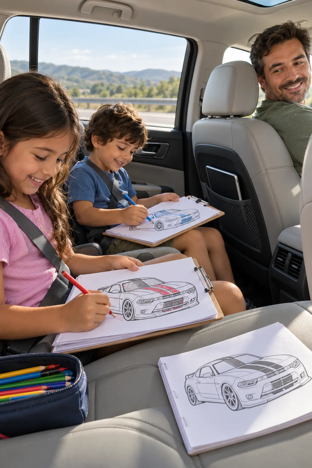 desenhos de carros Camaro para colorir — exemplo criado na Desenhos pra Colorir