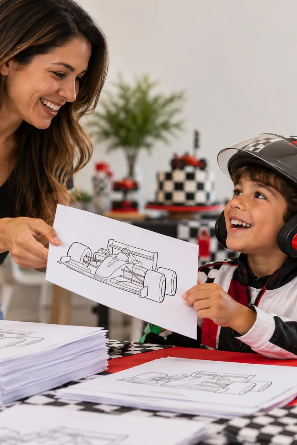 desenho de f1 para colorir — exemplo criado na Desenhos pra Colorir