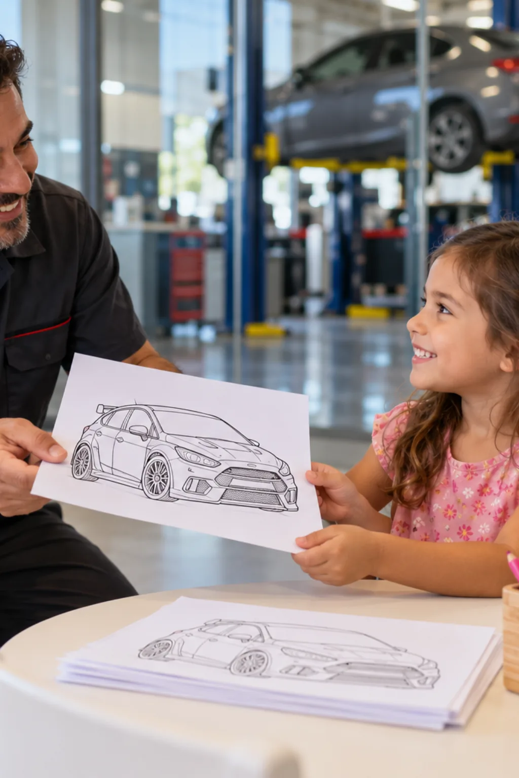desenhos do ford focus rs para colorir — exemplo criado na Desenhos pra Colorir