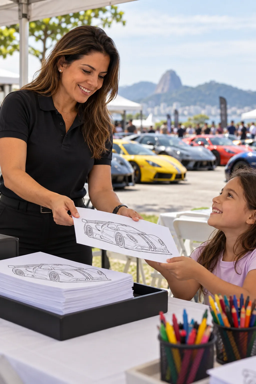 desenhos do Ford GT para colorir — exemplo criado na Desenhos pra Colorir