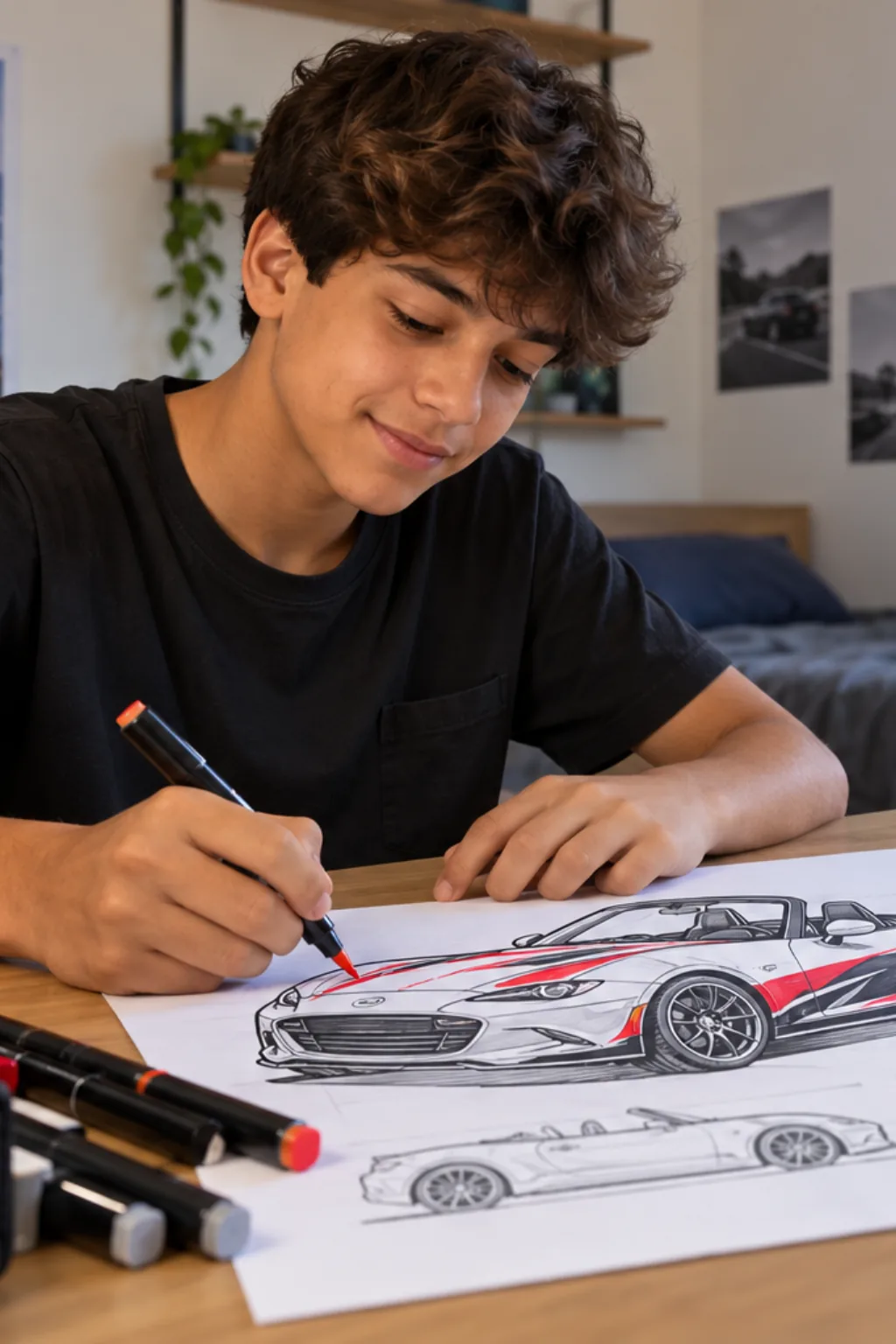 desenhos do Honda S2000 para colorir — exemplo criado na Desenhos pra Colorir