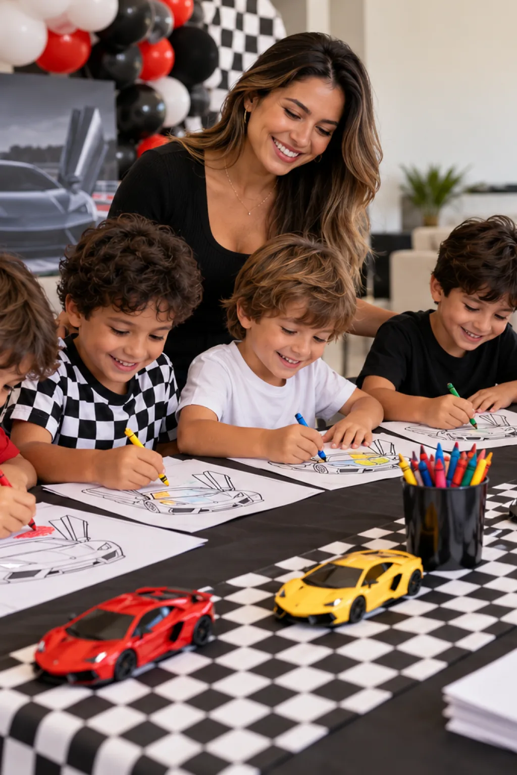 desenhos de lamborghini para colorir — exemplo criado na Desenhos pra Colorir