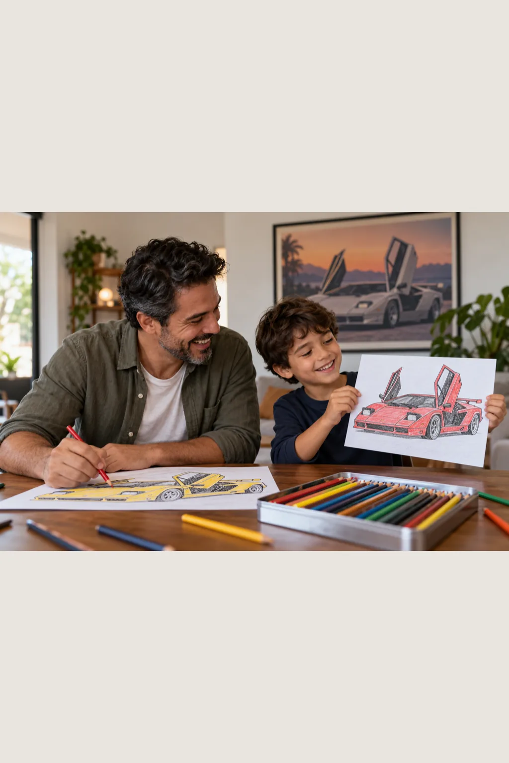 desenhos do Lamborghini Diablo para colorir — exemplo criado na Desenhos pra Colorir