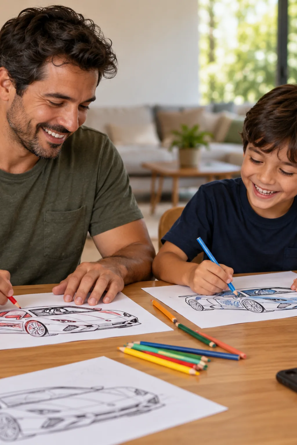 desenhos do Lamborghini Huracán para colorir — exemplo criado na Desenhos pra Colorir