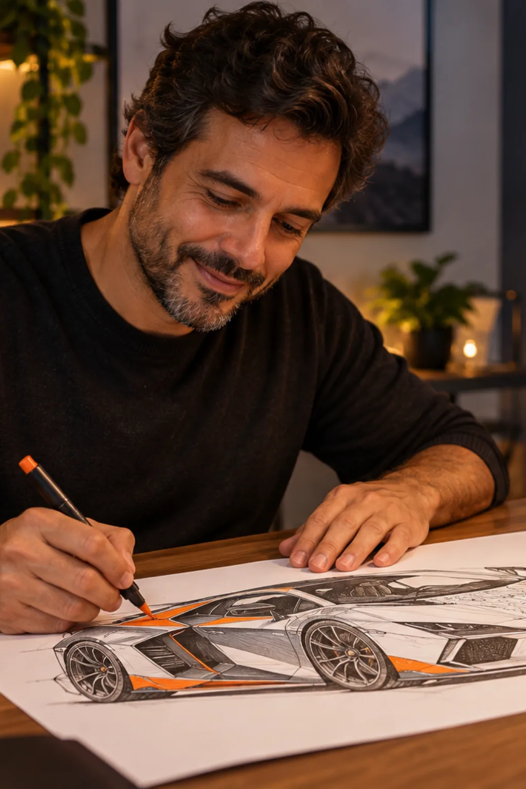 desenhos do Lamborghini Sián para colorir — exemplo criado na Desenhos pra Colorir
