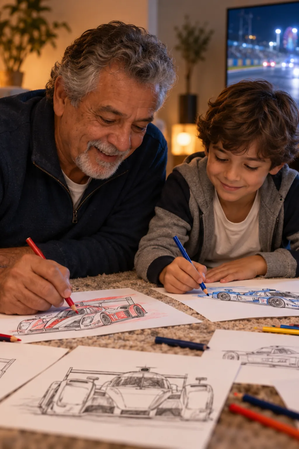 desenhos do Mazda 787B para colorir — exemplo criado na Desenhos pra Colorir