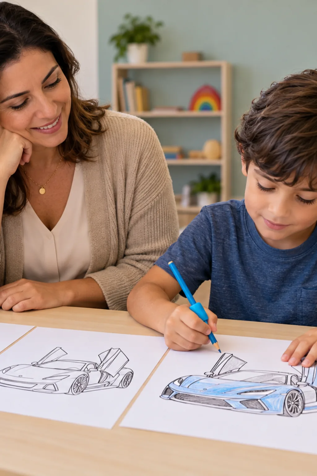 desenhos do McLaren 720S para colorir — exemplo criado na Desenhos pra Colorir