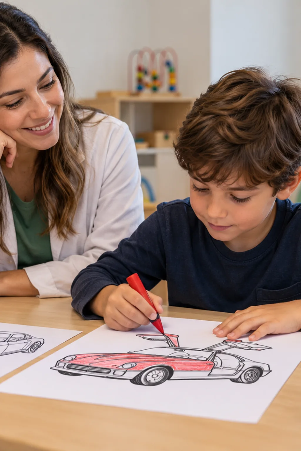 desenhos de carros Mercedes-AMG para colorir — exemplo criado na Desenhos pra Colorir