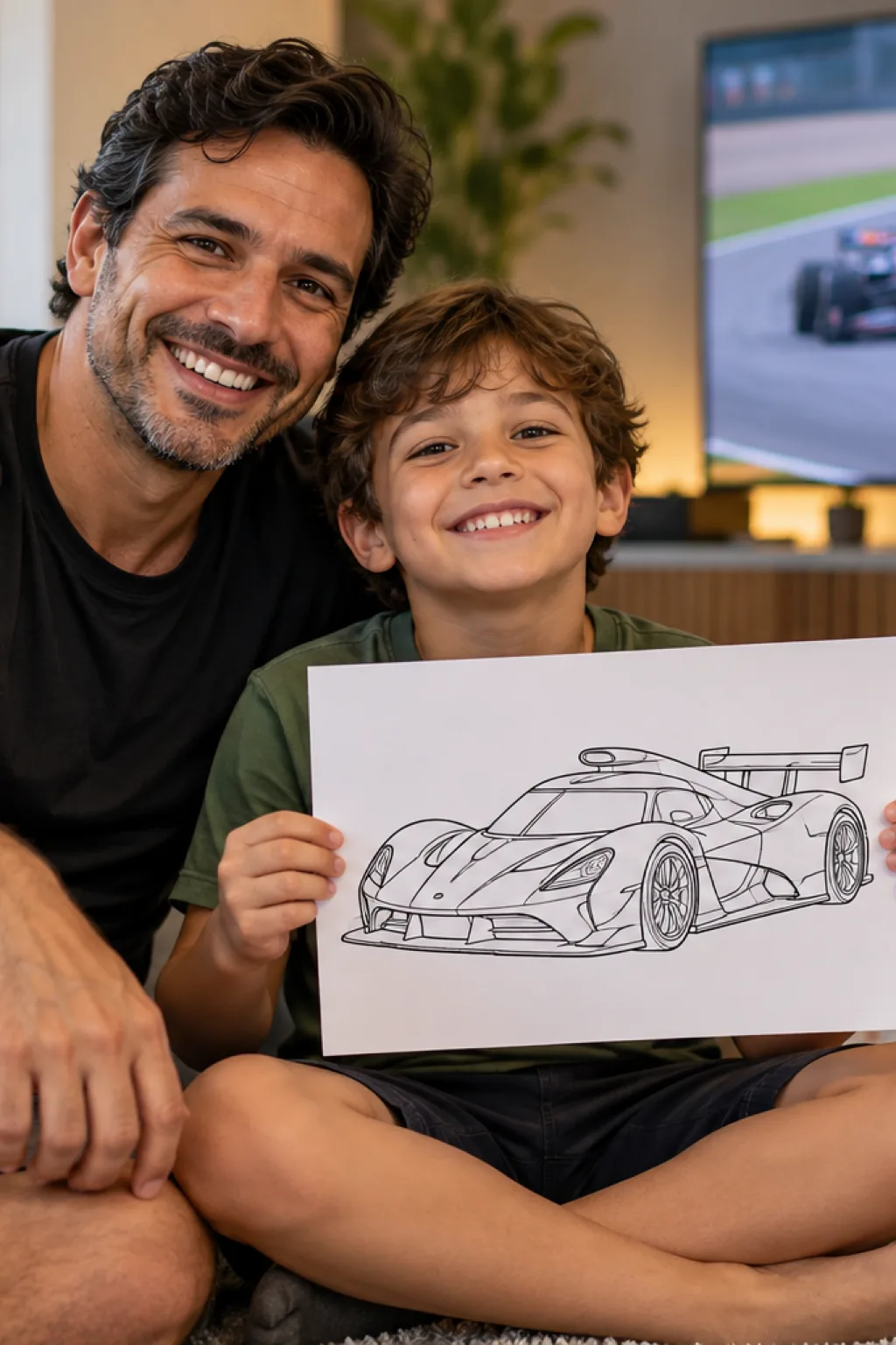 desenhos do mercedes-amg one para colorir — exemplo criado na Desenhos pra Colorir