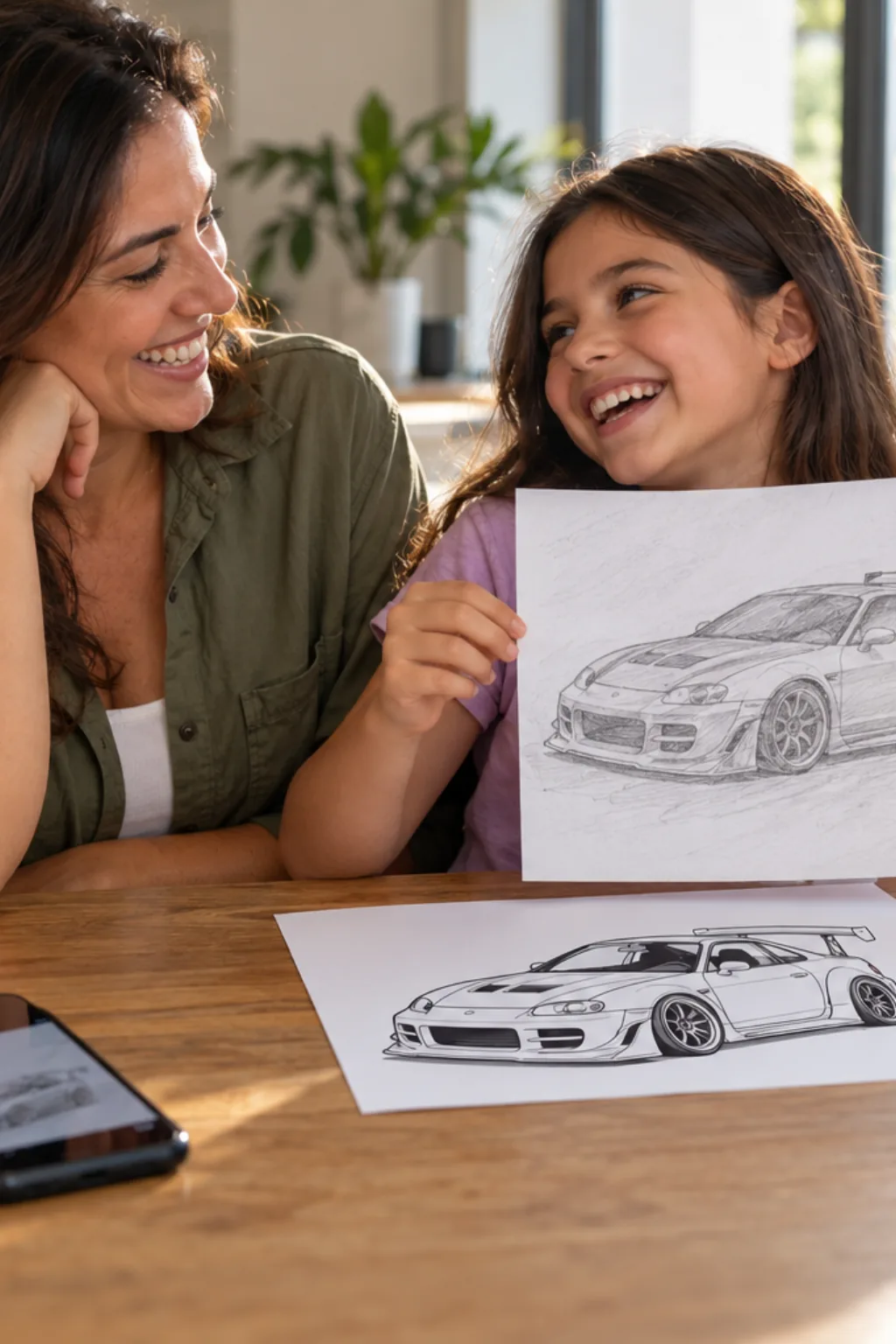desenhos do Mitsubishi Eclipse para colorir — exemplo criado na Desenhos pra Colorir
