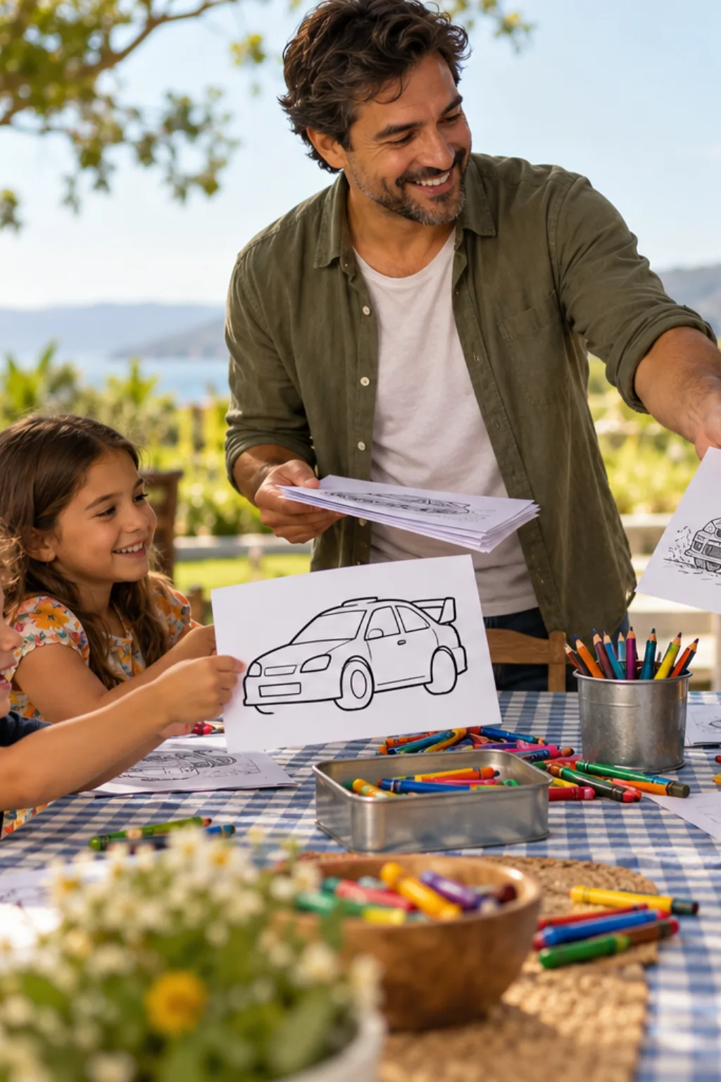 desenhos do Mitsubishi Lancer Evolution para colorir — exemplo criado na Desenhos pra Colorir