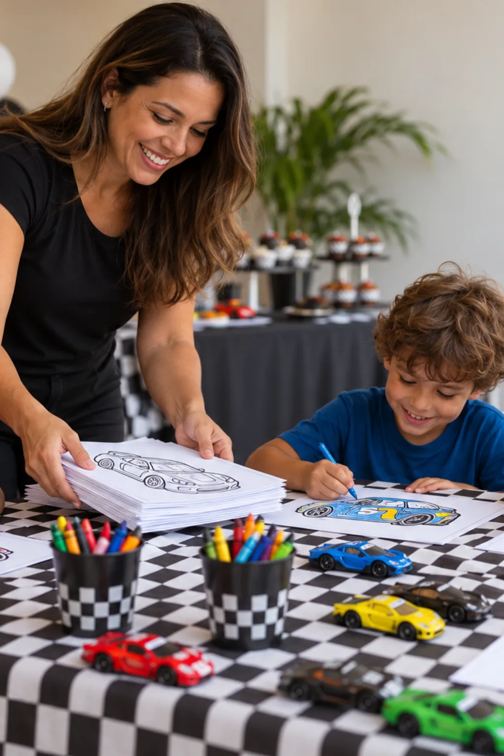 desenhos de carros da nascar para colorir — exemplo criado na Desenhos pra Colorir