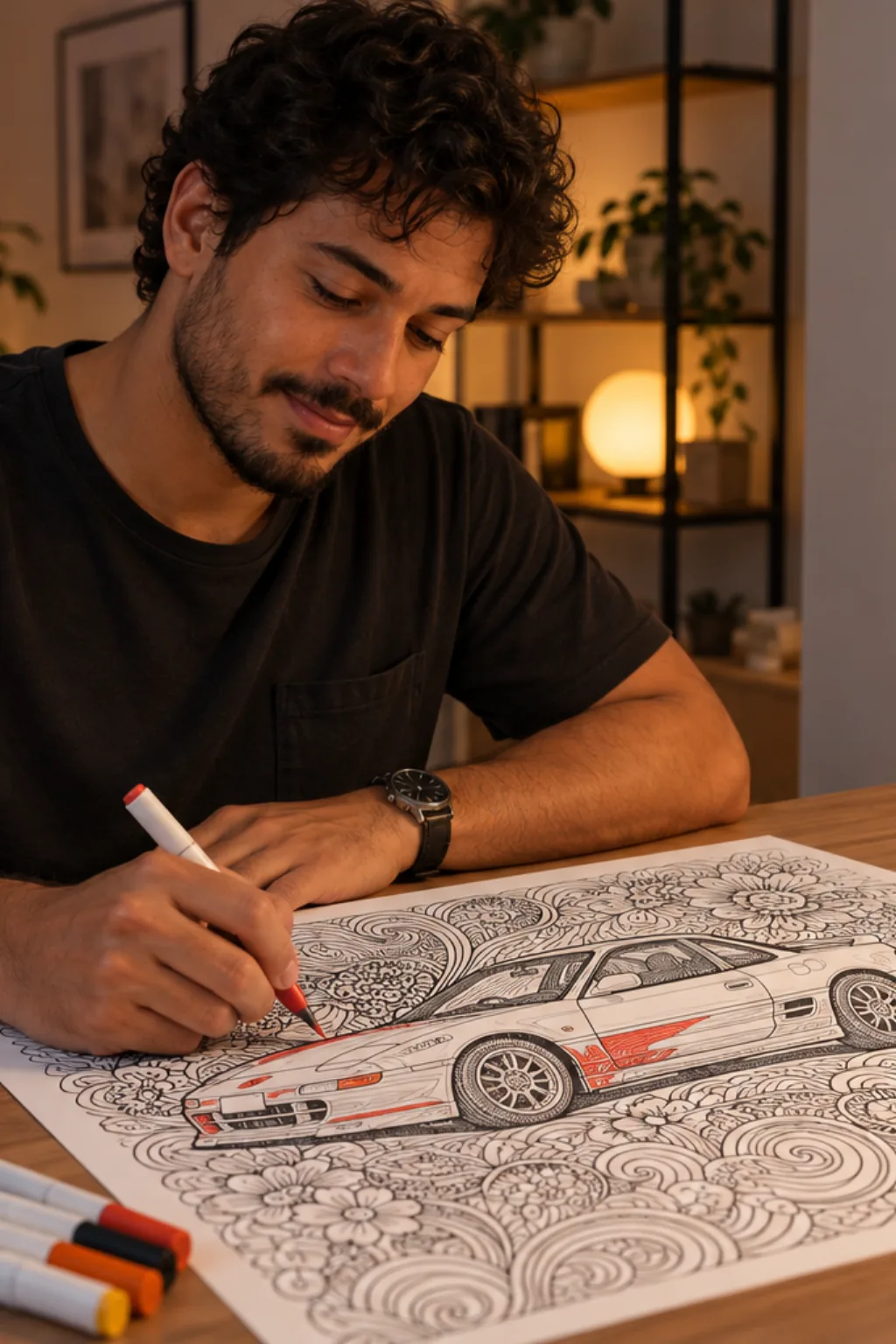 desenhos do Subaru BRZ para colorir — exemplo criado na Desenhos pra Colorir