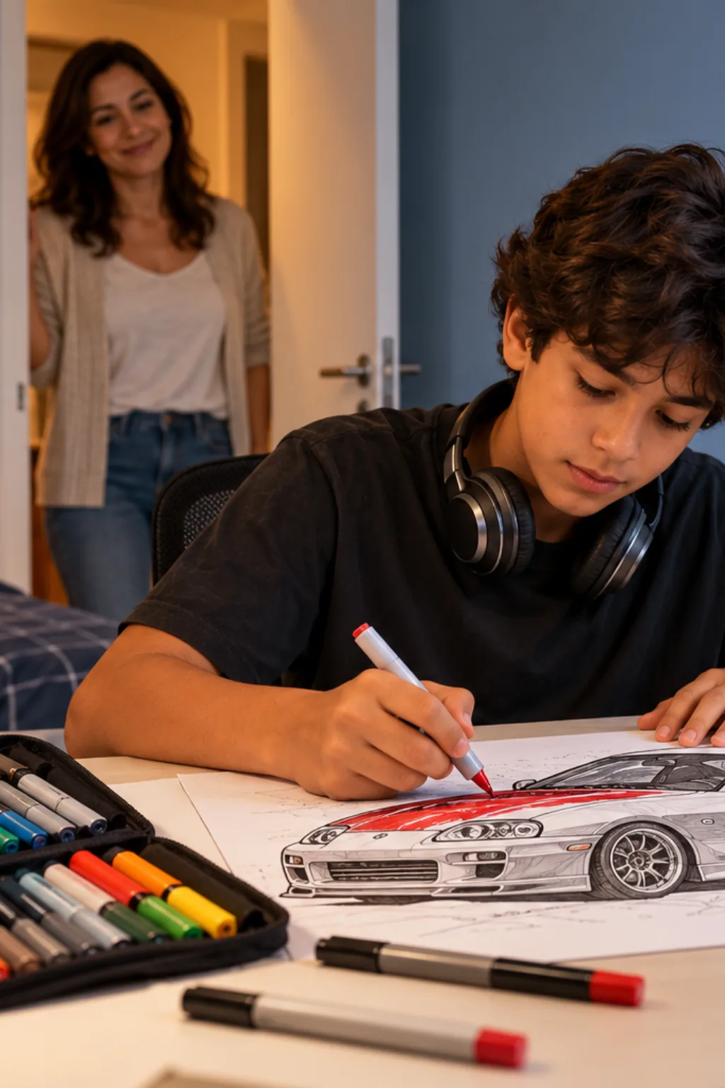 desenhos de toyota supra para colorir — exemplo criado na Desenhos pra Colorir