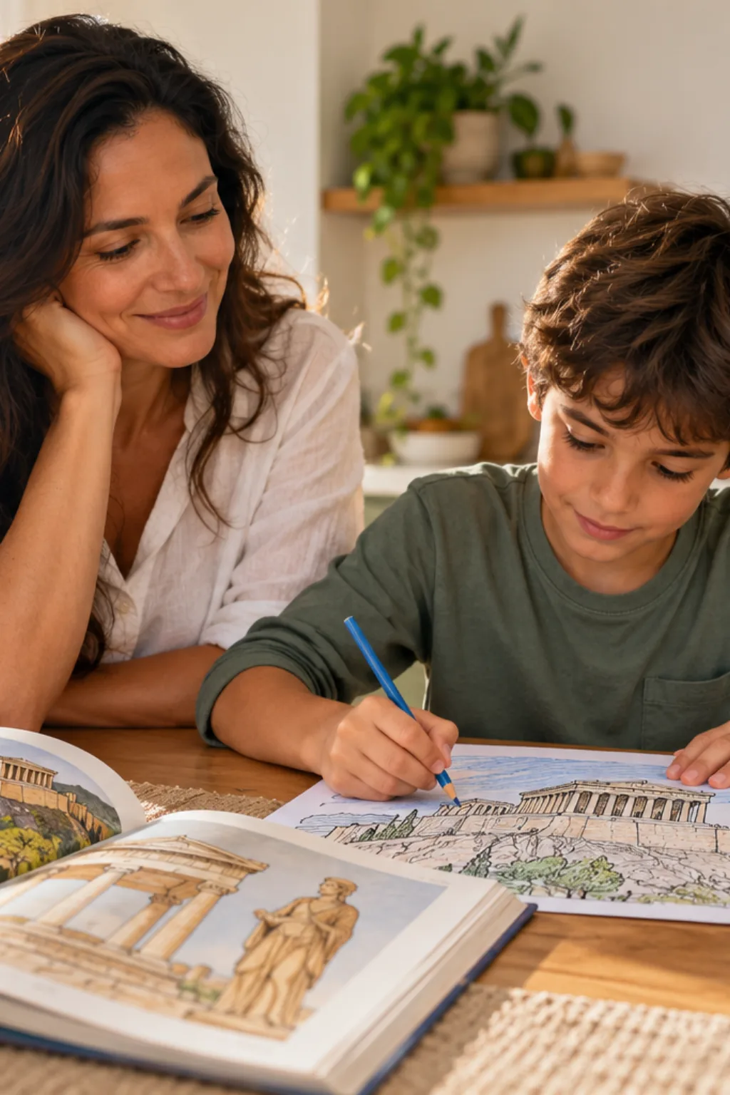desenhos de Atenas para colorir — exemplo criado na Desenhos pra Colorir