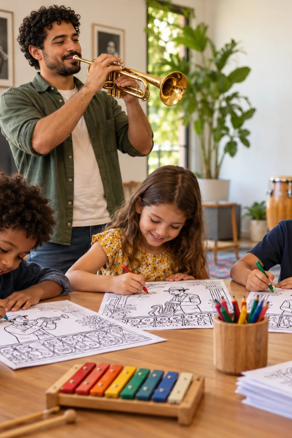 desenhos de Nova Orleans para colorir — exemplo criado na Desenhos pra Colorir