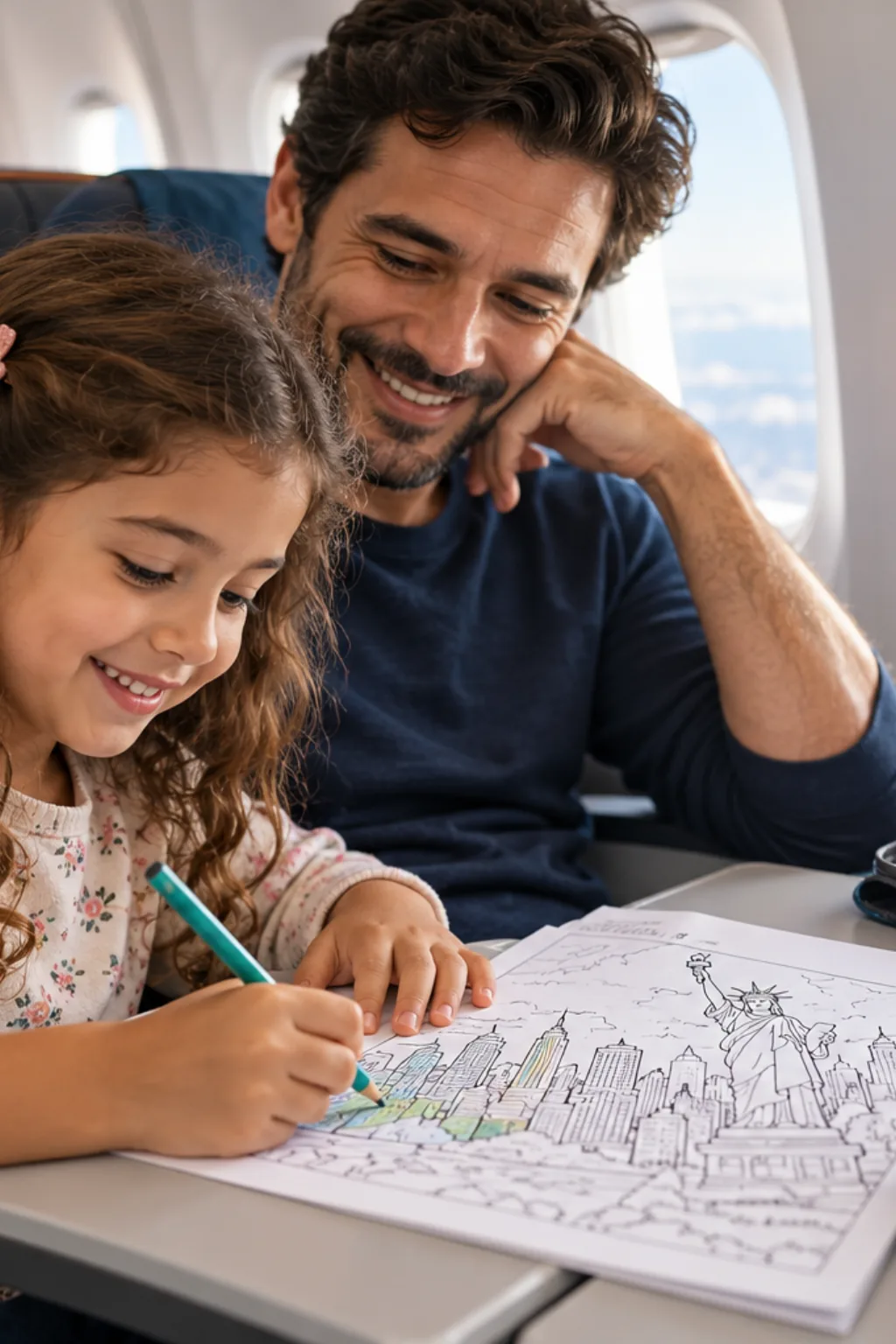 desenhos de Nova York para colorir — exemplo criado na Desenhos pra Colorir