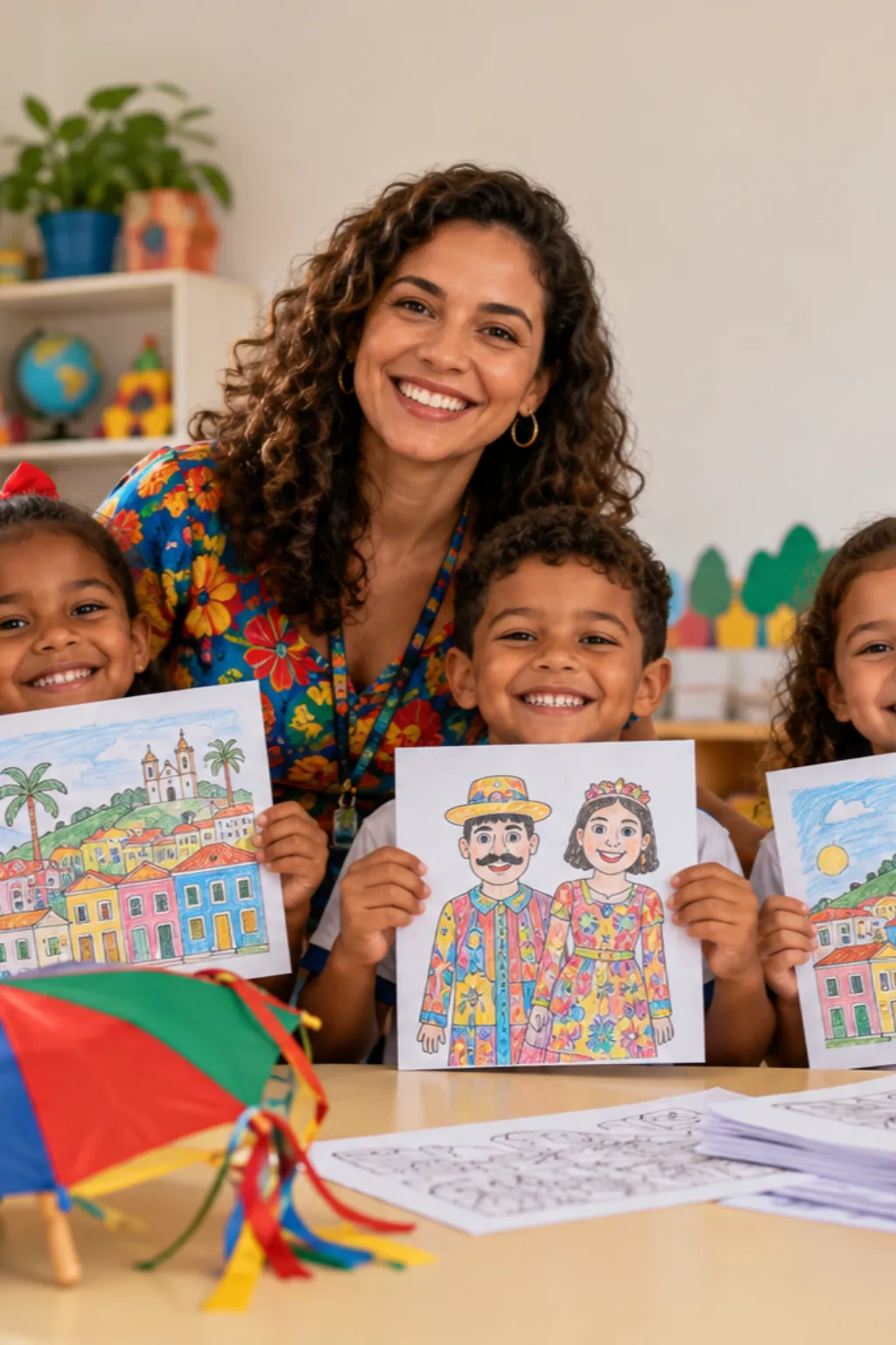 desenhos da cidade de Olinda para colorir — exemplo criado na Desenhos pra Colorir