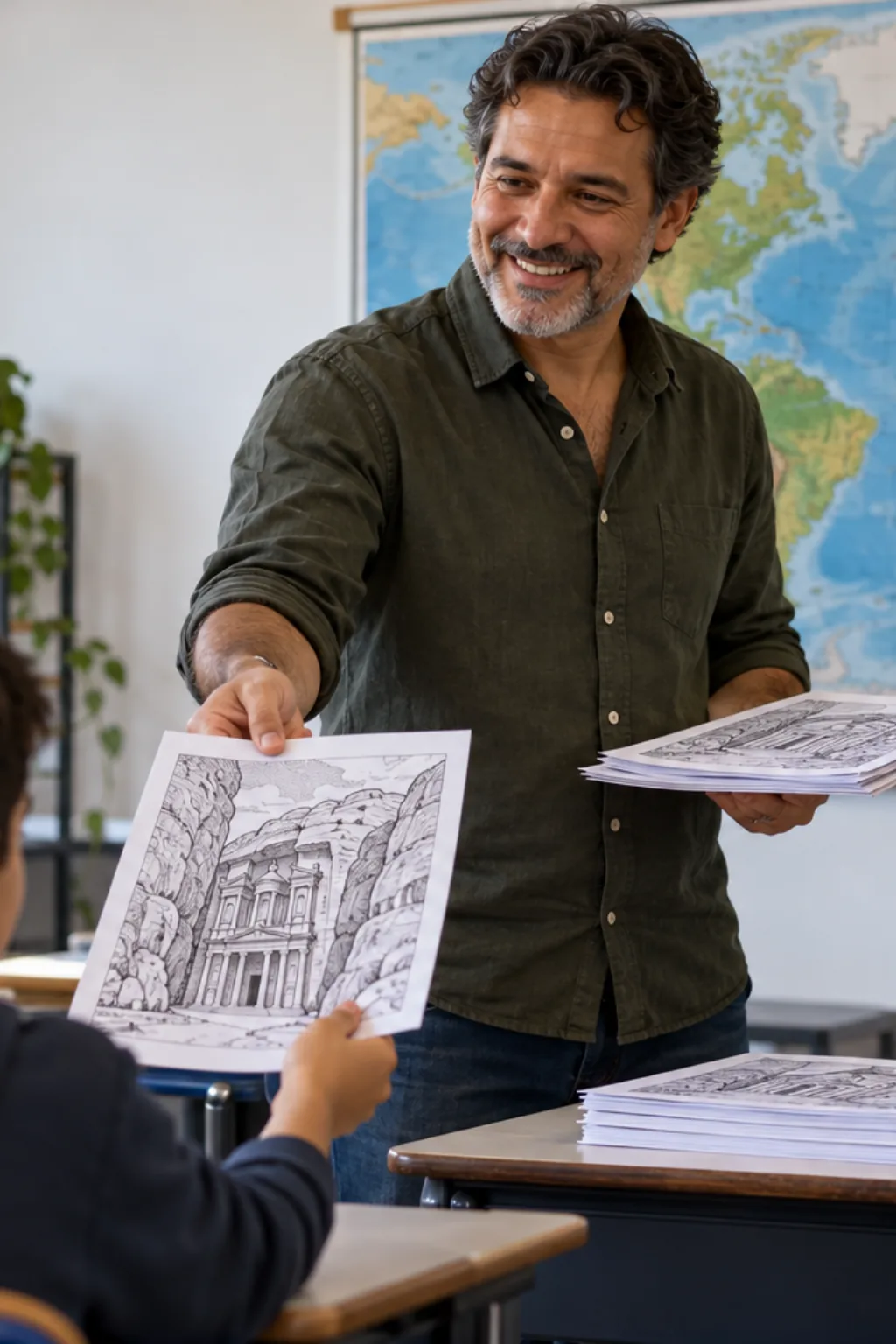 desenhos de Petra para colorir — exemplo criado na Desenhos pra Colorir