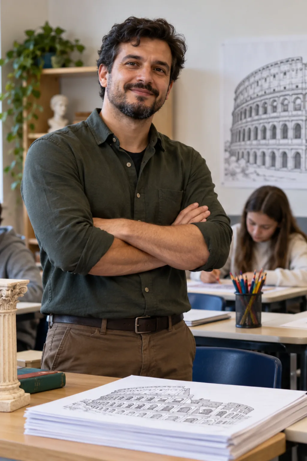 desenhos de Roma para colorir — exemplo criado na Desenhos pra Colorir