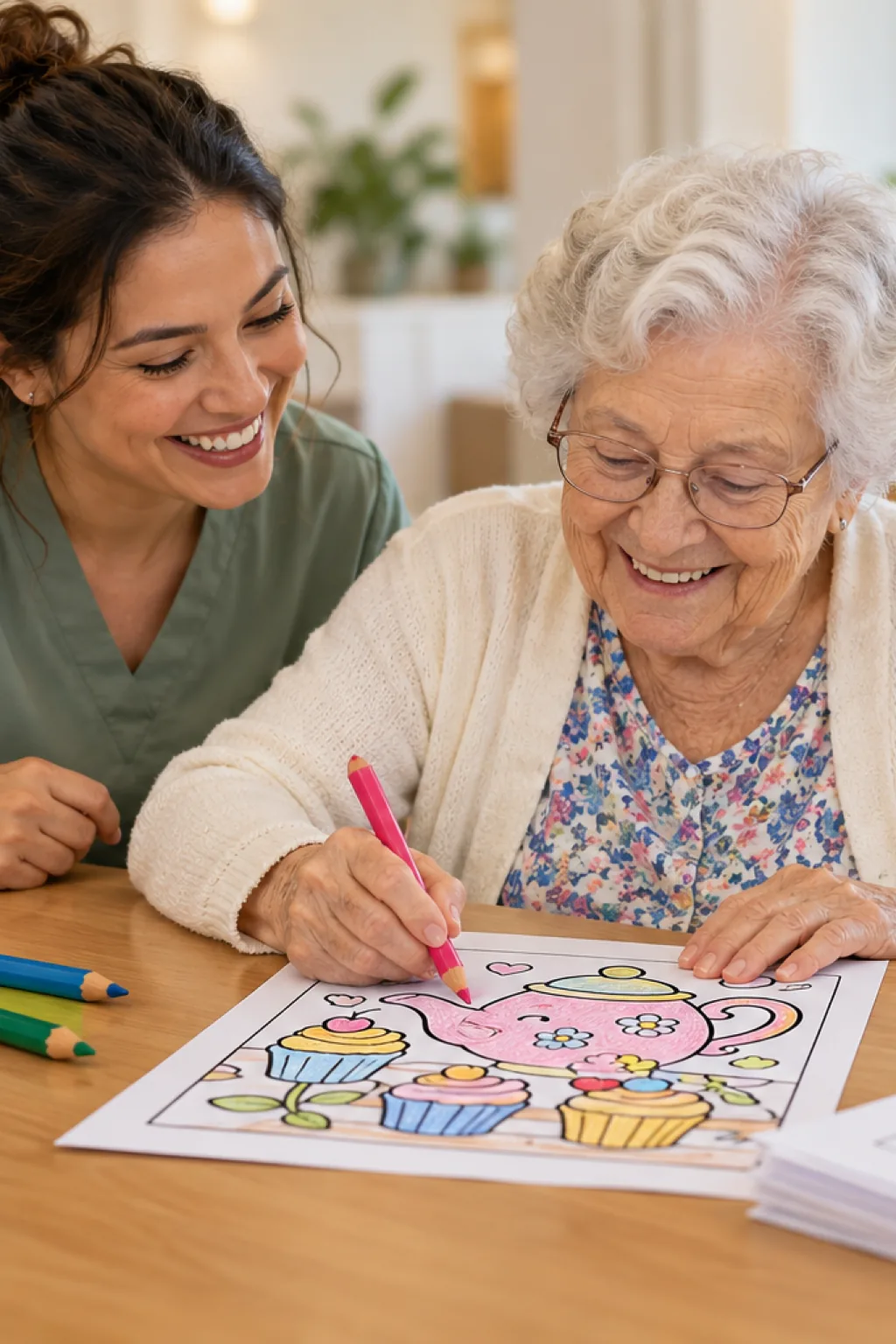 desenhos da coleção Bold & Easy da Coco Wyo para colorir — exemplo criado na Desenhos pra Colorir