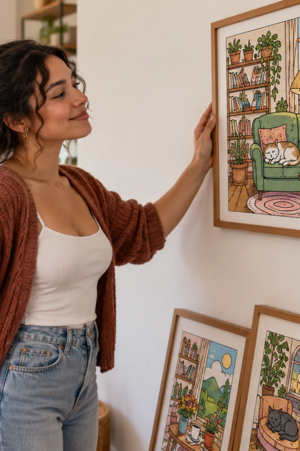 desenhos Cozy Spaces para colorir — exemplo criado na Desenhos pra Colorir